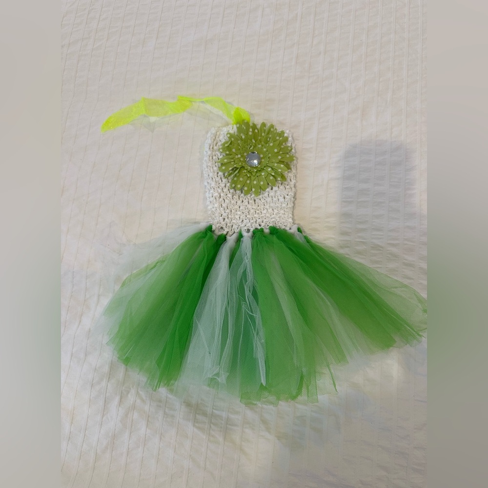 Green and white Tutu Dress size newborn